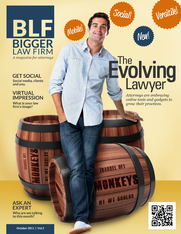 Lawyer Magazine, Bigger Law Firm Offers Free First Issue of Magazine 11 Bigger Law Firm, a magazine for attorneys is giving away its first issue free to early subscribers. BLF ships out in November of 2011.