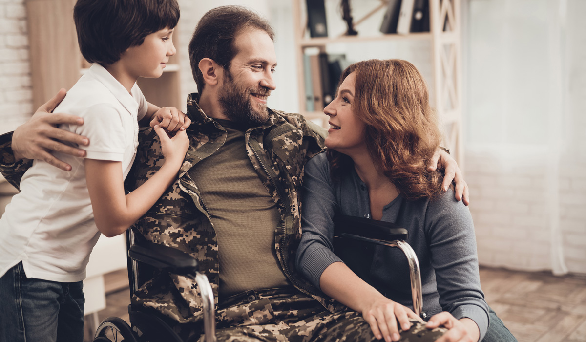 Disabled Veteran with Family