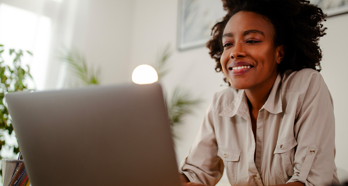LFN Blogs 1 Young professional writing a press release on her laptop