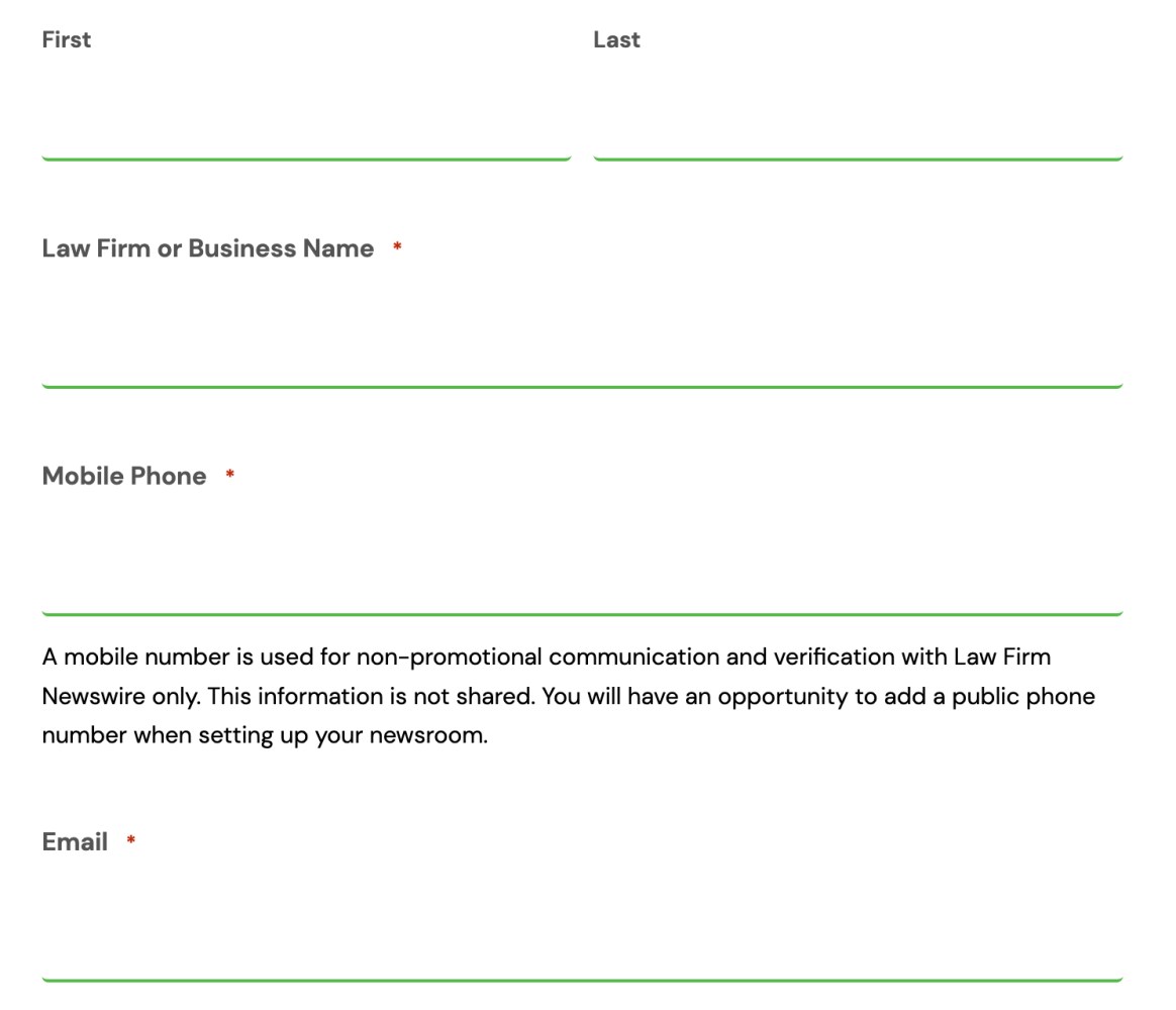 LFN signup form
