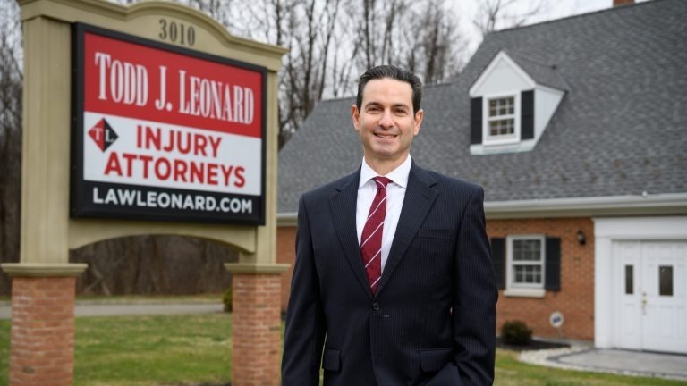 Leonard Law Firm Secures $4.75 Million Settlement in Catastrophic Injury Case 1 Todd 0692 outside by sign scaled 1 1 768x432 1 1