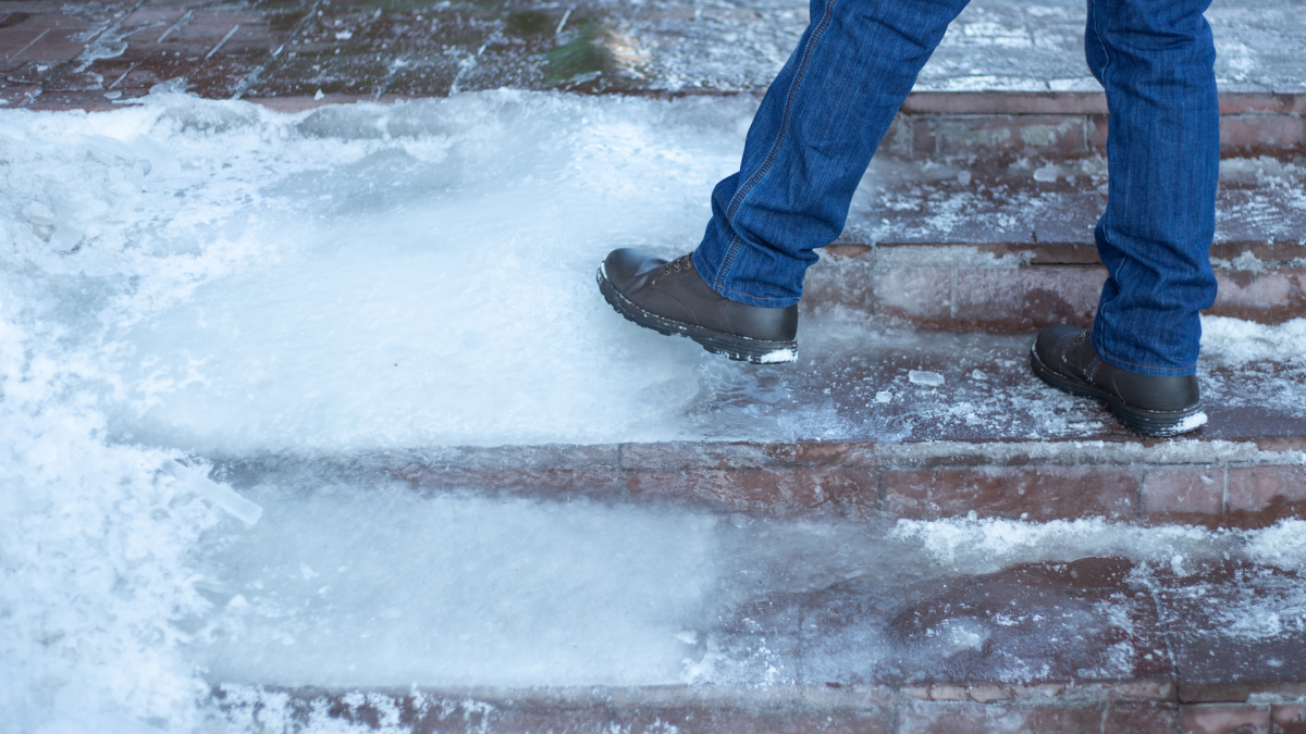 Ice Sidewalk Steps